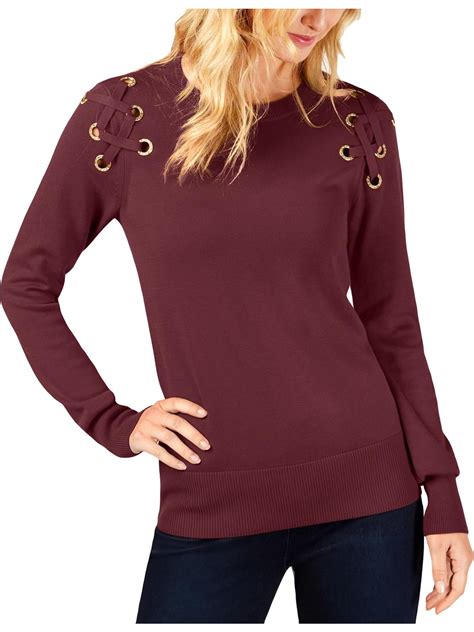 michael kors tweed chunky crewneck sweater womens|Michael Kors Women's Crewneck & Scoop Neck Sweaters.